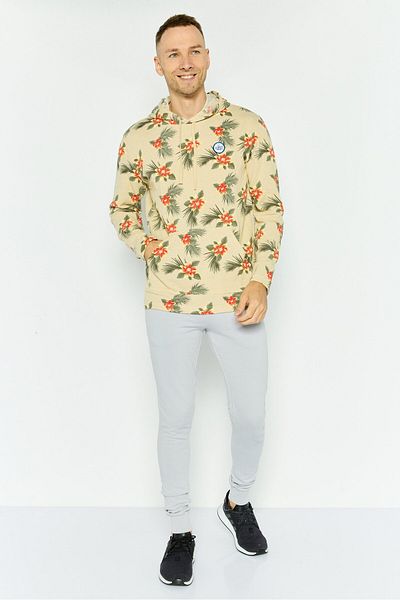 Hurley Men Sportswear Fit Outdoor Sweatshirt, Beige Combo