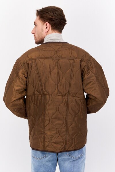 WRANGLER Men Quilted Puffer Jacket, Brown