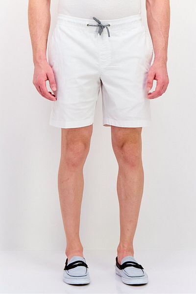 Perry Ellis Men Solid 9 Inseam Basic Shorts, White