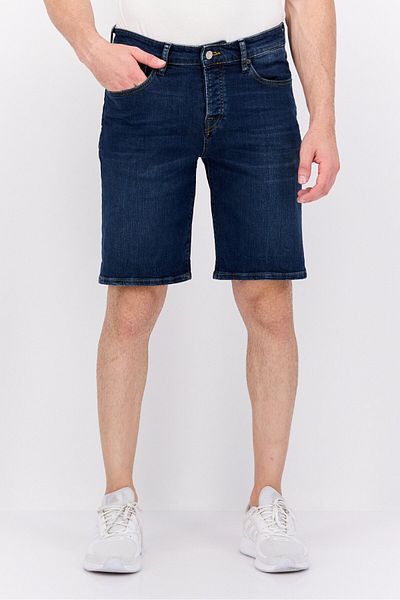 Scotch & Soda Men Washed Denim Short, Navy Blue