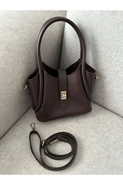 RumyaCollection Kadın Mini Kilit Detaylı Yavrulu Çapraz  Askılı El ve Omuz Ça...