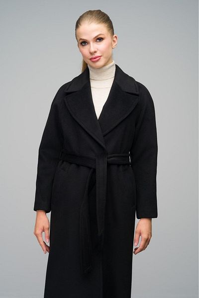 Olcay Palton maxi negru - mânecă raglan, închidere cu apăsare, 3063-y