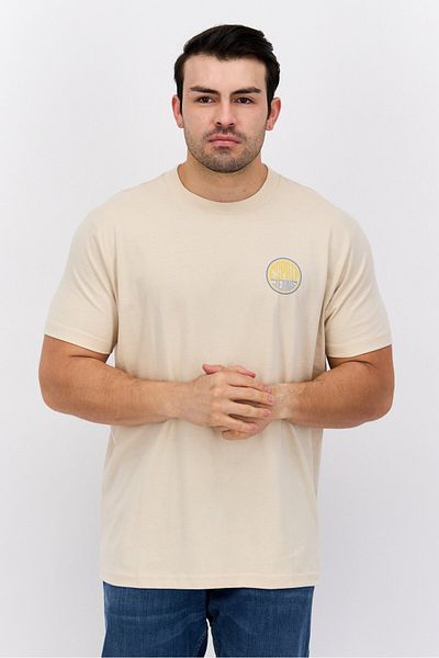 Esprit Men Crew Neck Short Sleeves Printed T-shirt, Brown