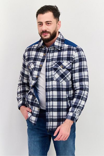 Avalanche Men Plaid Jacket Shirt, Navy