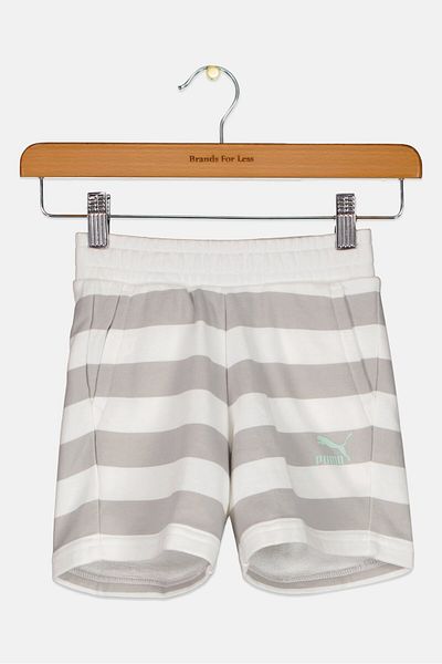 Puma Kids Boy Brand Logo Sport Shorts, White