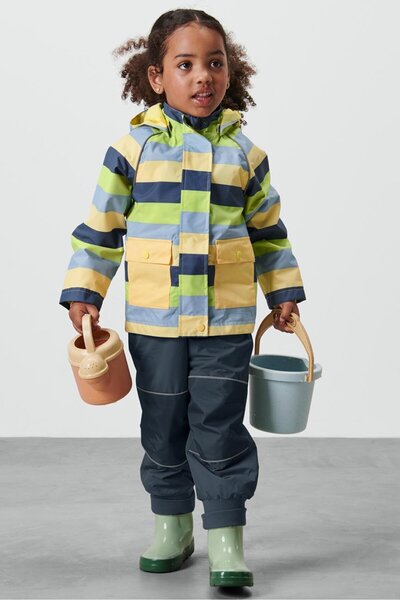 Tchibo Kids Girl Stripe Raincoat, Yellow