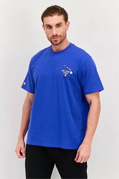 Hurley Men Sportswear Fit Short Sleeves Training T-Shirt, Royal Blue