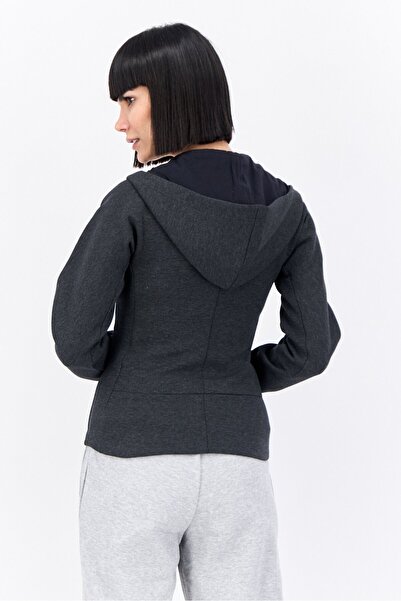 adidas Women Sportswear Fit Long Sleeve Outdoor Sweatshirt, Charcoal