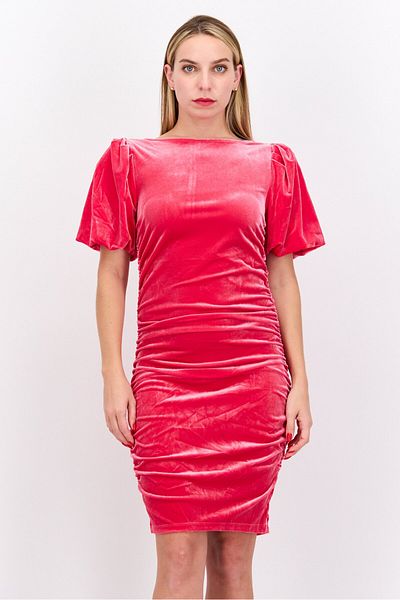 Scotch & Soda Women Solid Mini Dress, Pink
