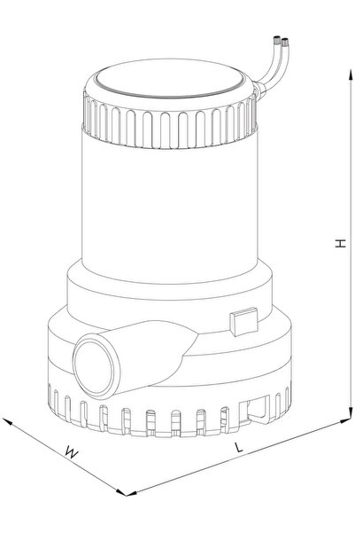 Sumak STN2000G Sintine Dalgıç Pompa 6 mss 4500 litre/h 12 Volt Manuel