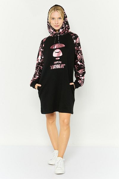 Aape By A Bathing Ape Women Brand Logo Hooded Dress, Pink