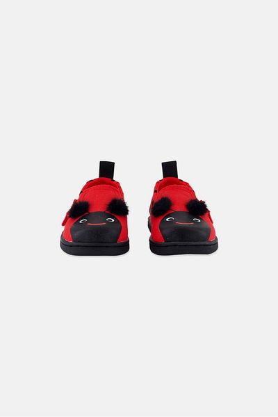 Toms Toddlers Girl Polka Dot Velcro Casual Shoes, Red