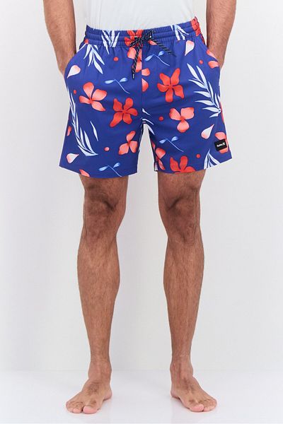 Hurley Men Floral Print 17 Inseam Board Shorts, Blue