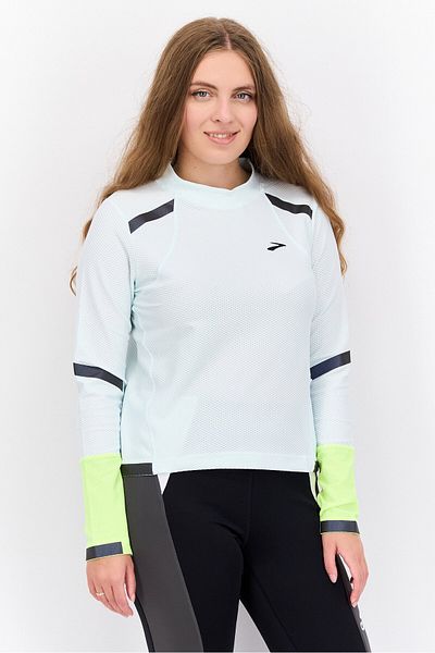 Brooks Women Sportswear Fit Long Sleeve Training Top, Light Blue