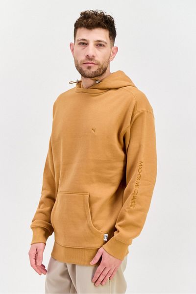 Puma x Select Men Sportswear Fit Embroidered Logo Outdoor Hoodies, Brown