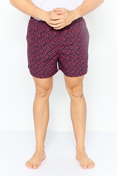 Ellesse Men Brand Logo Board Shorts, Red