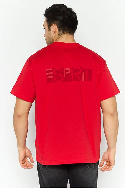 Esprit Men Crew Neck Short Sleeves Graphic T-Shirt, Red