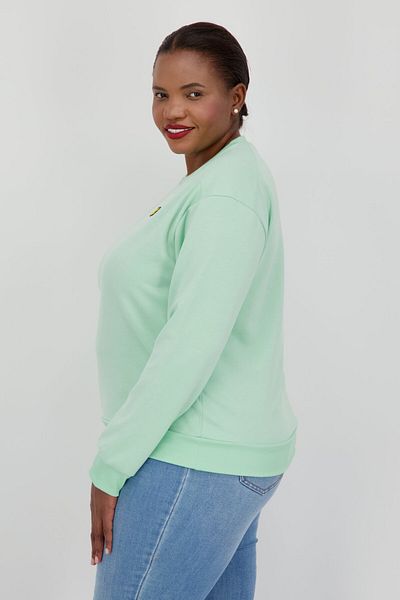 Lyle & Scott Women Crew Neck Brand Logo Long Sleeve Sweatshirts, Light Green