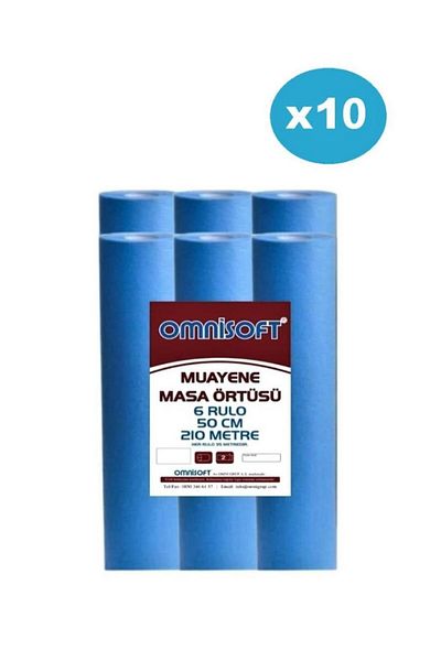 Omnisoft 10 Parcel Blue Leak Proof Laminated Inspection Tablecloth 60 Rolls