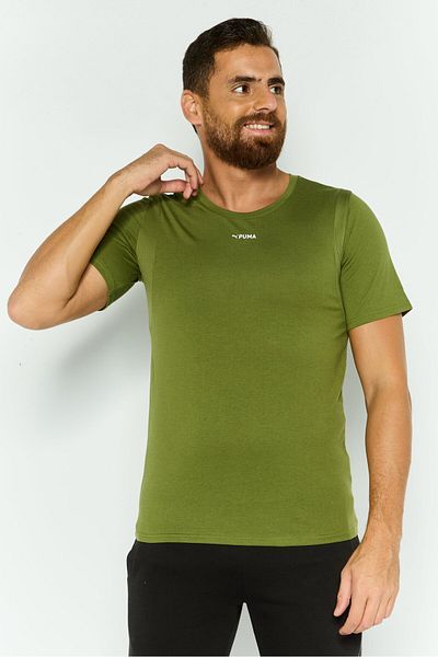 Puma Men Sportswear Fit Short Sleeves Outdoor T-Shirt, Olive