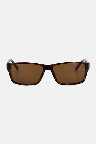 Timberland Men Tb9297 Rectangle Sunglasses, Brown