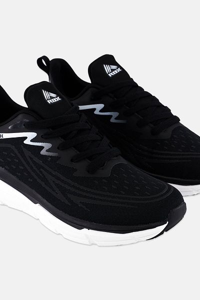 RBX Men Lace Up Running Shoes, Black