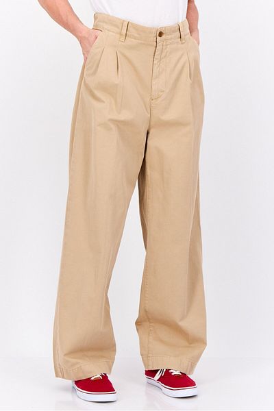 Gant Men Regular Fit Pleated Volume Chino Pant, Dark Khaki