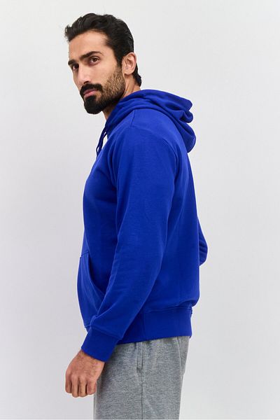 New Balance Men Relaxed Fit Long Sleeve Outdoor Hooded Sweatshirt, Blue