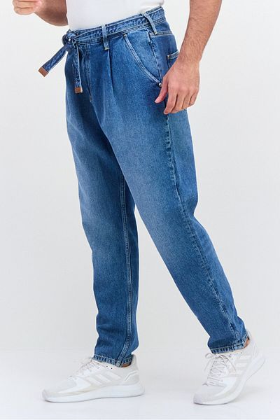 Scotch & Soda بنطلون جينز رجالي ضيق بحزام قابل للتمدد، أزرق