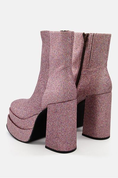 Steve Madden Women Metallic Ankle Boots, Pink
