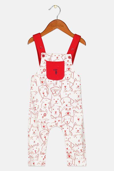 Trussardi Junior Toddlers Boy Allover Print Romper, White
