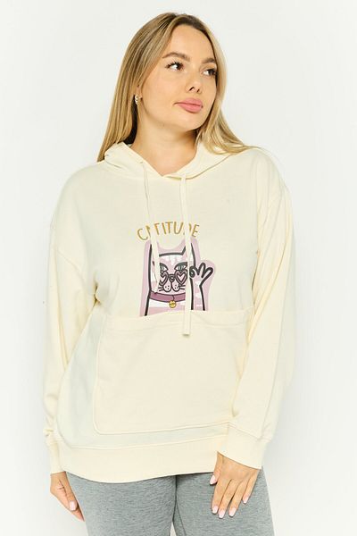 BOBS from Skechers Women Sportswear Fit Outdoor Hoodie, Cream
