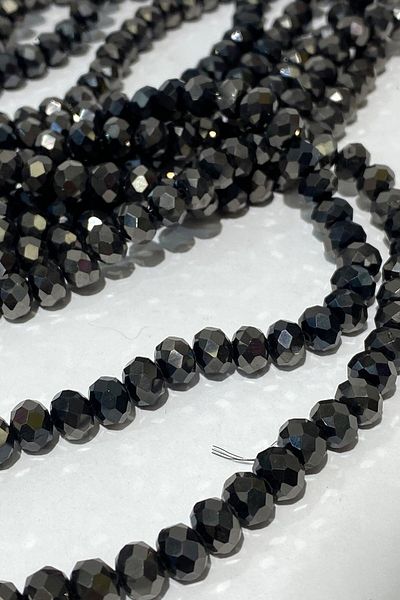 Hayalperest boncuk Κρυστάλλινες χάντρες Anthracite Grey 8 mm