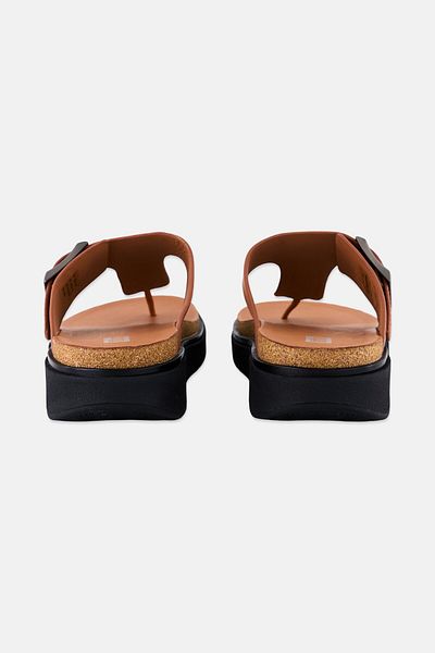 Fitflop Men Gen-FF Leather Slip On Toe-Post Sandals, Tan
