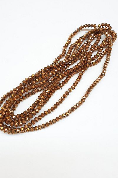 Hayalperest boncuk Copper Color Plated Crystal Bead 6 Mm