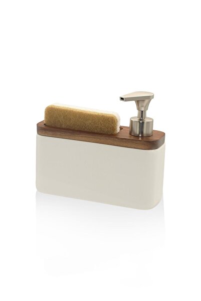 The Mia Dozator de săpun lichid Woody Sponge Alb 420 ml