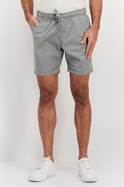 Good For Nothing Men Brand Logo Basic Shorts, Grey