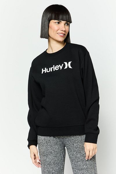 Hurley Women Sportswear Fit Long Sleeve Outdoor Sweatshirt, Black