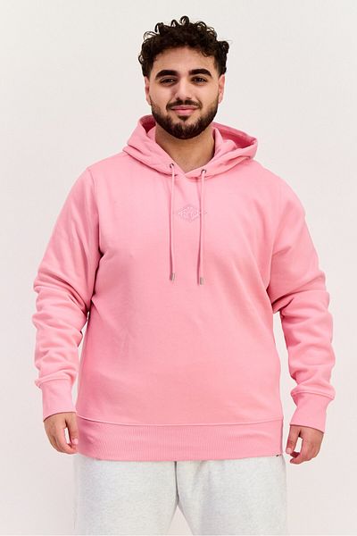 Esprit Men Hooded Brand Logo Long Sleeves Sweatshirt, Pink