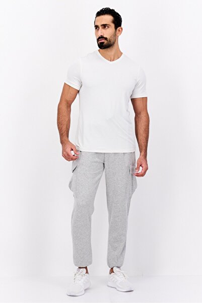 BENCH Men Sportswear Fit Brand Logo Outdoors Sweatpants, Grey