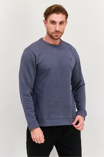 Hurley Men Sportwear Fit Long Sleeve Training Sweatshirt, Slate Blue