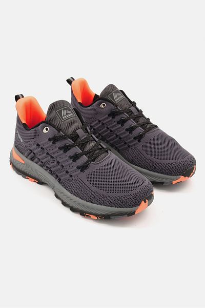 RBX Men X-Train Lace Up Shoes, Dark Grey Orange