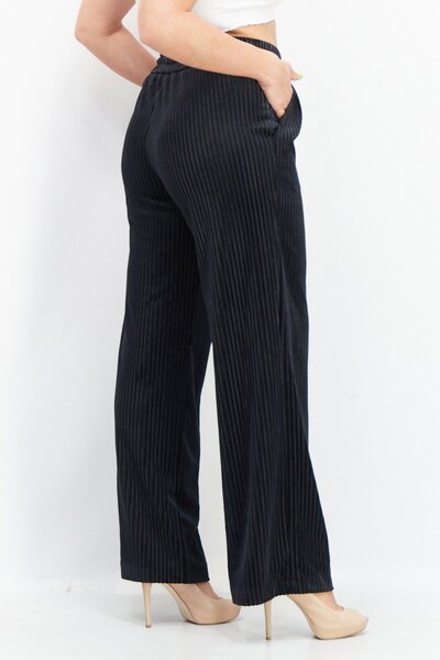 Esprit Women Textured Corduroy Pants, Navvy