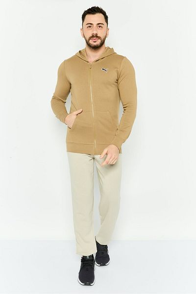 Puma Men Sportswear Fit Long Sleeves Outdoor Hoodie, Tan