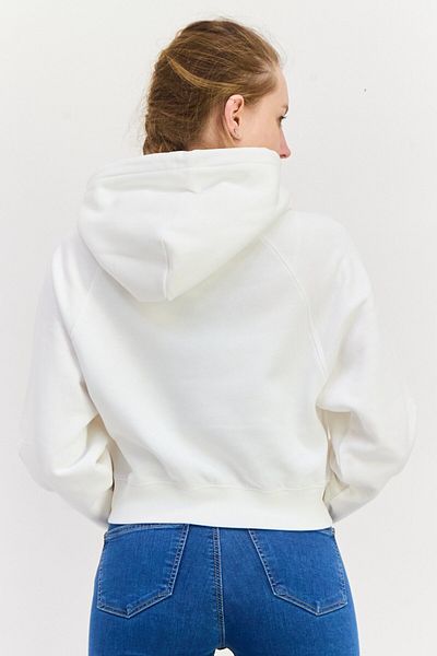Esprit Women Hood Neck Brand Logo Hoodie, White