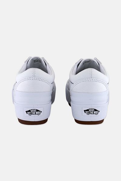 Vans Kids Boy Old Skool Stac Lace Up Shoes, White