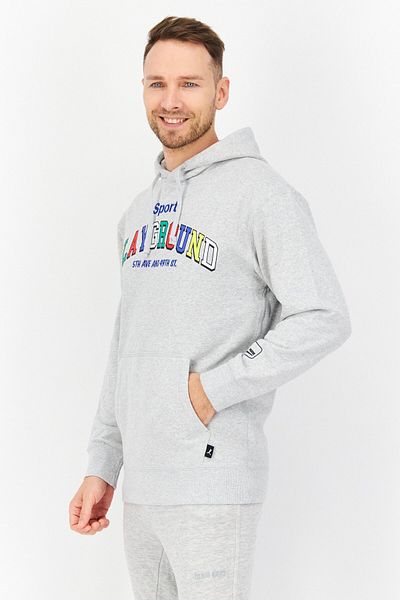 Puma Men Sportswear Fit Graphic Print Training Hoodies, Grey