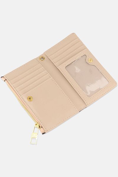 London Fog Women Bifold Wristlet Wallet 8 H x 14 L x 1 W cm, Cream