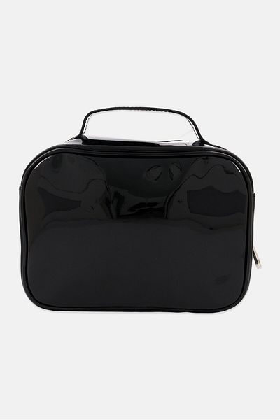 French Connection Women Brand Logo Vanity Bag, Black