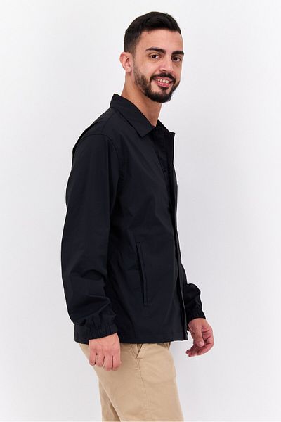 THEORY Men Solid Windbreaker Jacket, Black